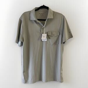 MENS BEN SHERMAN Medium GOLF SPORT POLO SHIRT STRETCH GREY NWT Performance |